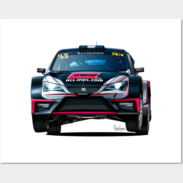 Seat Ibiza RX Super Car Wall Art by Mario Ramos Rally Art